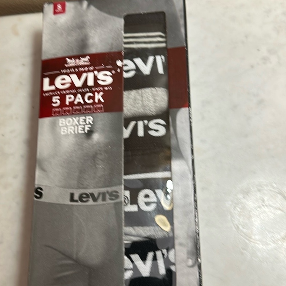Levi’s 5-PK Cotton Stretch Boxer Brief SM NWT - Picture 3 of 10